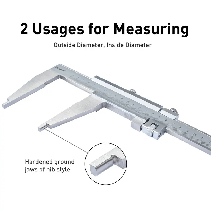 Subler mecanic Dasqua 500mm, rezolutie 0,02mm, falci 100mm, reglaj fin [9]