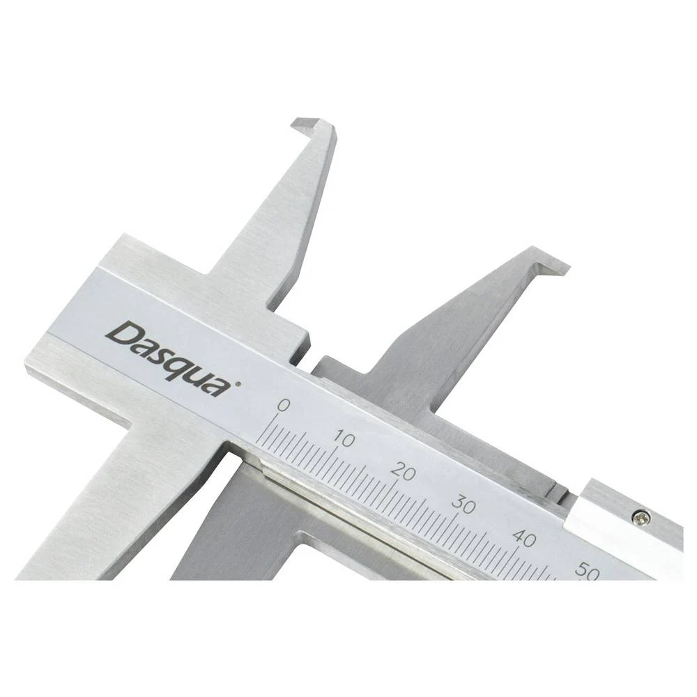 Subler mecanic interior Dasqua 9–150mm, rezolutie 0,02mm, falci duble pentru caneluri, inox [5]