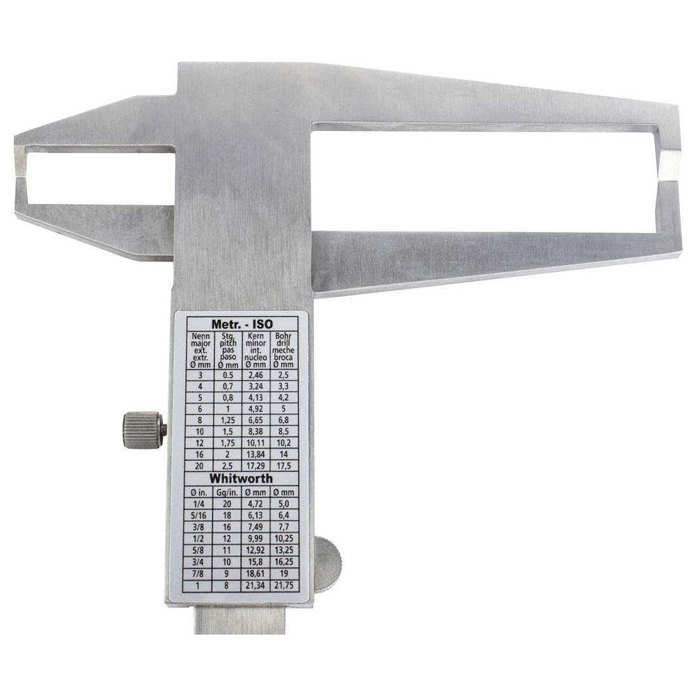 Subler mecanic interior Dasqua 9–150mm, rezolutie 0,02mm, falci duble pentru caneluri, inox [4]