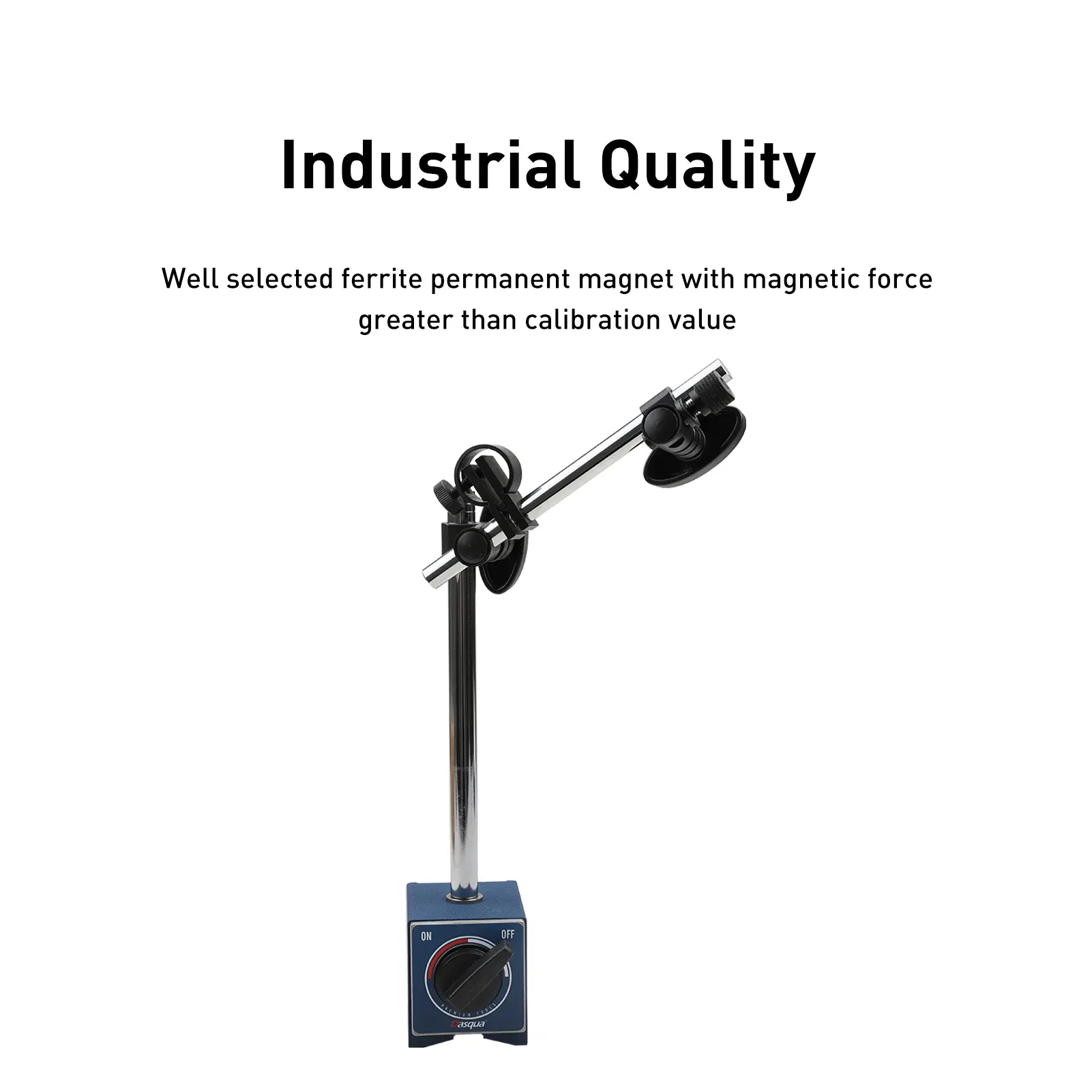 Suport magnetic pentru ceas comparator Dasqua 80Kgf, mecanic universal, baza V 150°, reglaj fin [5]