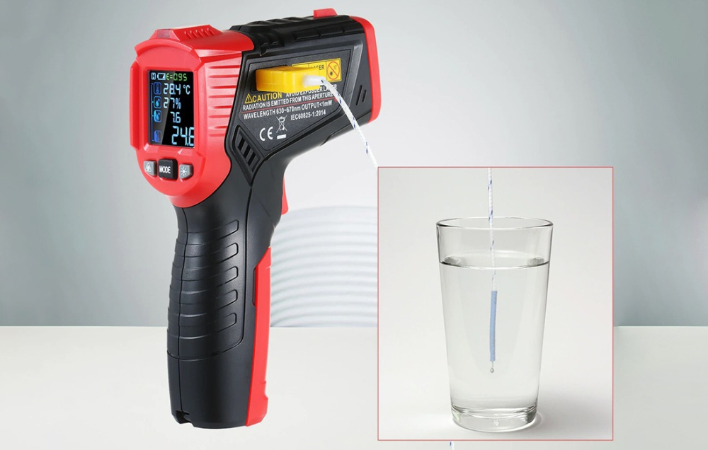 Termohigrometru digital pirometru cu infrarosu si punct de roua Habotest HT651D cu Certificat de Etalonare [9]