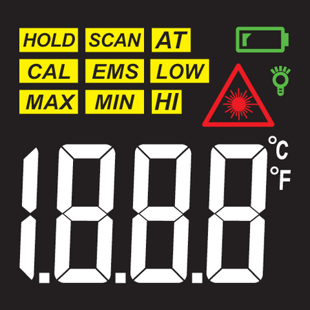 Termometru industrial cu infrarosu -50°C ~ +600°C, precizie ±1.5°C laser, afisaj LCD color [5]