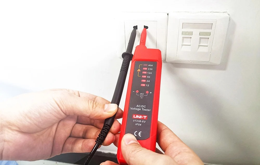 Tester de tensiune AC DC Uni-T UT22B-EU LED AC/DC 12V, 24V, 50V, 120V, 230V, 400V [5]