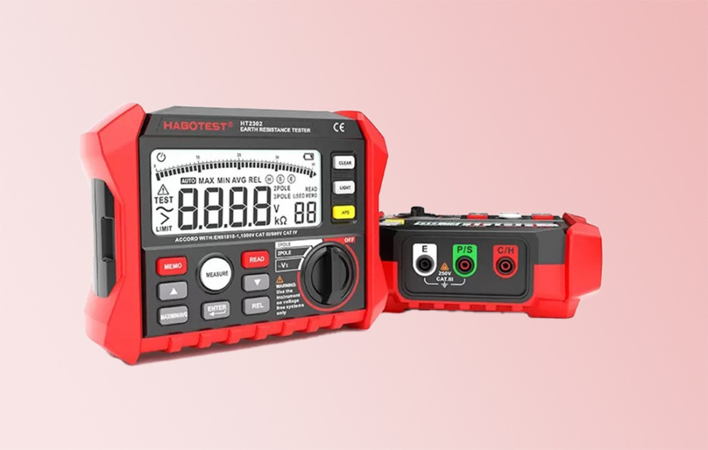 Tester rezistenta la impamantare HT2302 HABOTEST 0-4.00 kΩ cu Certificat de Etalonare ISO9001 inclus [2]