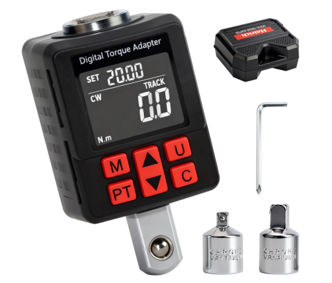 Scule si consumabile industriale - Adaptor de cuplu dinamometric digital HAIRICH 1/2" 10-210 Nm cu adaptoare 1/4" si 3/8"