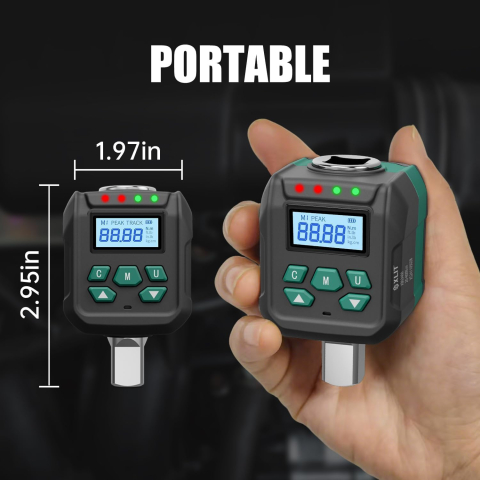 Adaptor digital de cuplu dinamometric XLIT 1/2 inch 17-340 Nm cu adaptoare 1/4" si 3/8" [6]