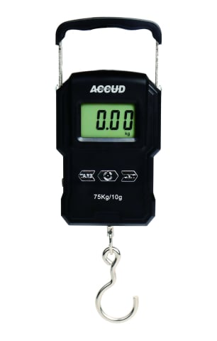 Cantare si Dinamometre Industriale - Cantar digital cu carlig PS075 ACCUD 75kg x 0.01kg, ruleta 1m, afisaj iluminat