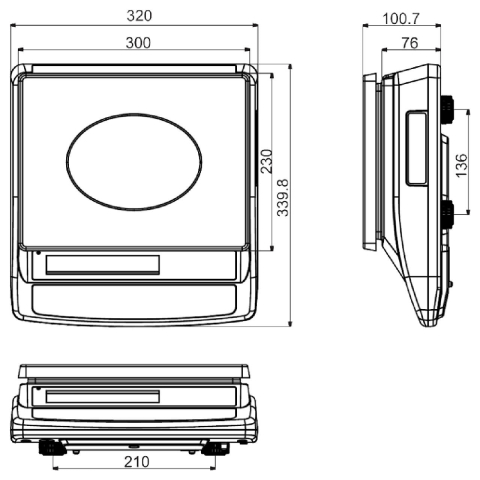 Cantar digital de banc BOSCHE WS Compact capacitate 30 kg rezolutie 2 g [7]