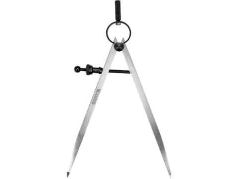 Instrumente de centrare si marcare - Compas profesional 150 mm cu arc, varfuri ascutite, reglaj surub, otel carbon