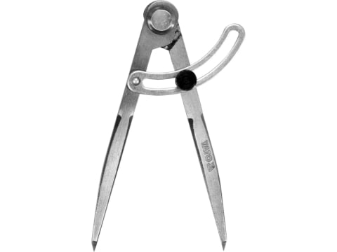 Instrumente de centrare si marcare - Compas profesional 150 mm cu sina reglabila si articulatie punct de cerc 1/4, otel carbon