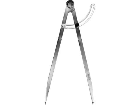 Instrumente de centrare si marcare - Compas profesional 300 mm cu sina reglabila si articulatie punct de cerc 1/4, otel carbon