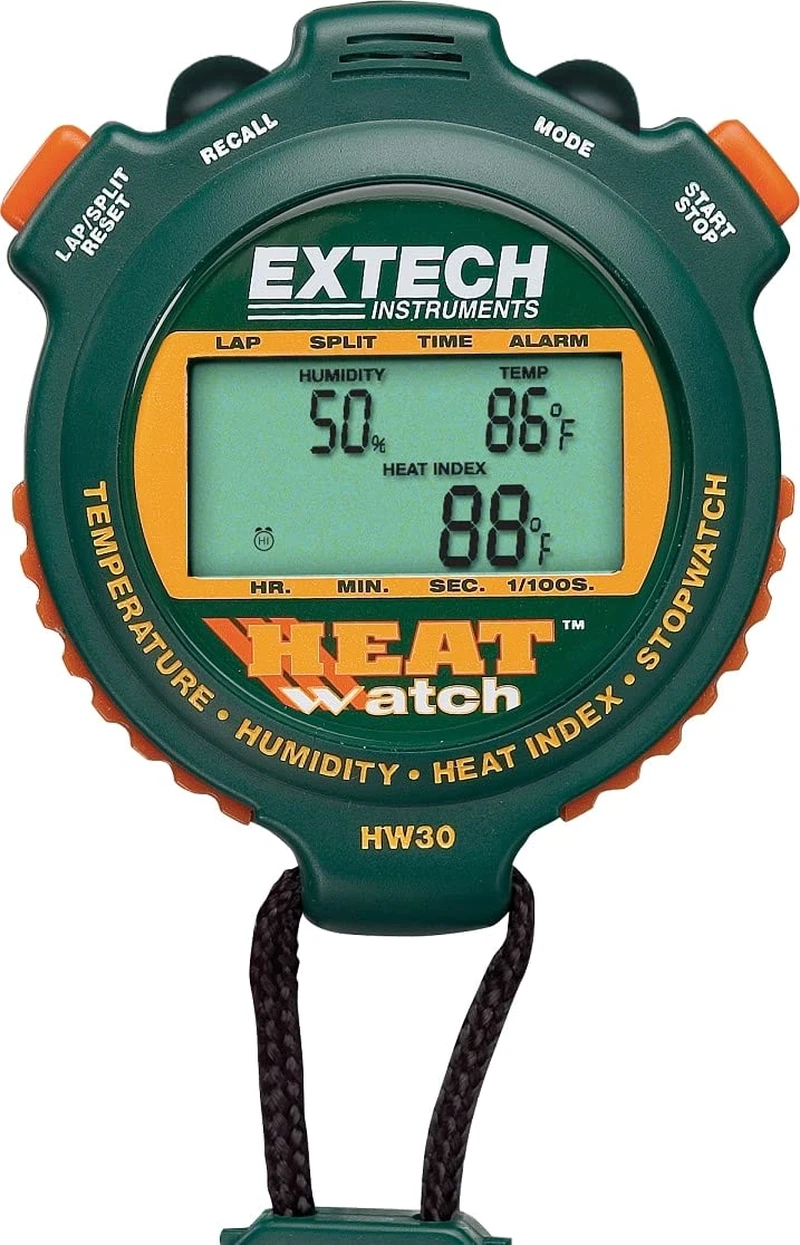 Rigle, rulete, benzi grosime - Cronometru digital EXTECH HeatWatch™, cu indice de caldura, umiditate, temperatura si timer