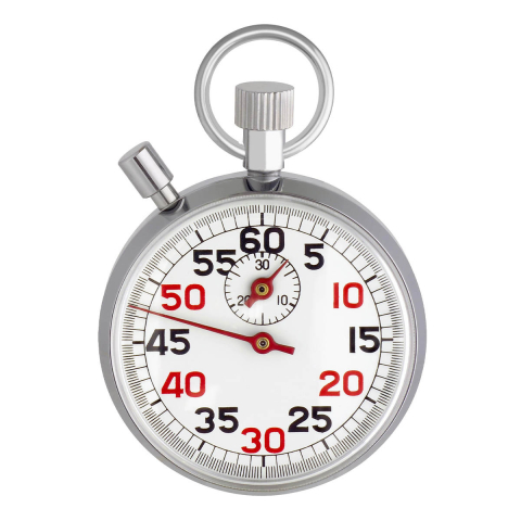 Rigle, rulete, benzi grosime - Cronometru mecanic TFA, interval 30 minute, rezolutie 1/5 secunda, functie Time-out