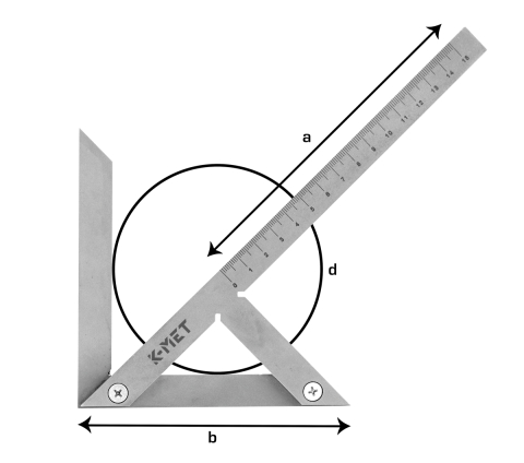 Echer de centrare K-MET 200x150mm, diametru 210mm [1]