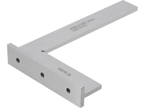 Echer vinclu drept cu talpa 250x160 mm, otel calit, DIN 875, clasa II [2]