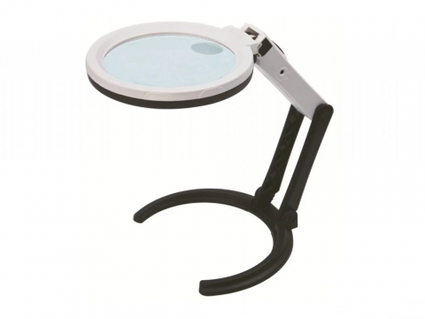 Lupe - Lupa multifunctionala INSIZE cu LED, marire 2x si 4x, Ø120 mm, alimentare dubla