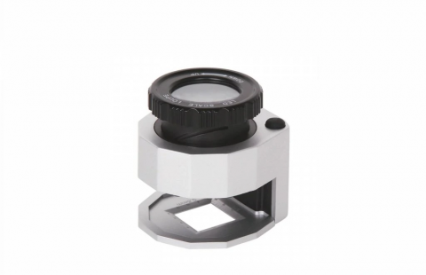 Lupe - Lupa industriala INSIZE, marire 10x, lentila sticla Ø30mm, scala gradata 0,5mm, iluminare LED si UV