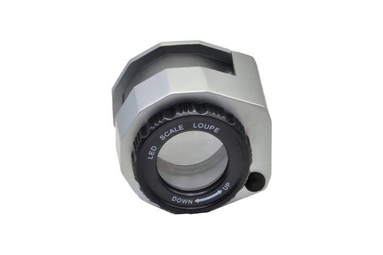 Lupa industriala INSIZE, marire 10x, lentila sticla Ø30mm, scala gradata 0,5mm, iluminare LED si UV [3]
