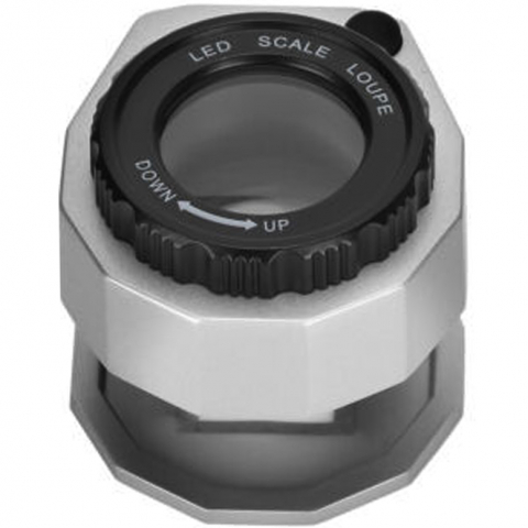 Lupa industriala INSIZE, marire 10x, lentila sticla Ø30mm, scala gradata 0,5mm, iluminare LED si UV [2]