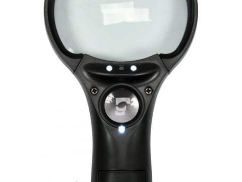 Lupa cu 2 lentile, marire 3x si 45x, cu iluminare LED si UV [2]