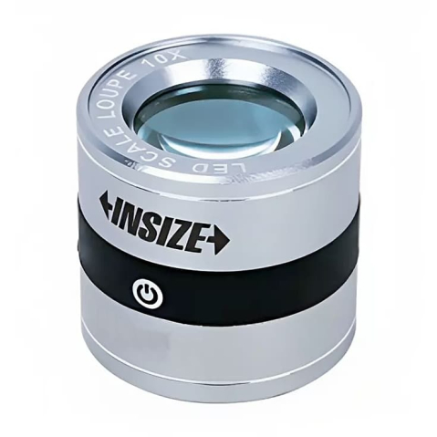 Lupe - Lupa industriala 7527-D1 INSIZE, marire 10x, lentila sticla Ø30mm, scala gradata 0,5mm, iluminare LED si UV