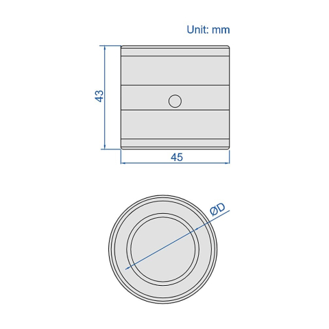 Lupa industriala 7527-D1B INSIZE, marire 10x, lentila sticla Ø30mm, scala gradata 0,1mm, iluminare LED si UV [2]