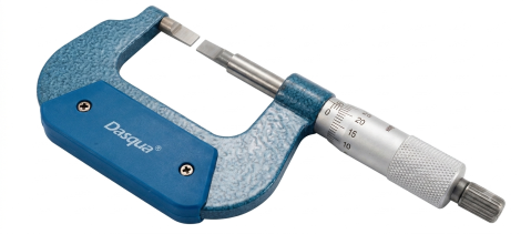 Micrometru de exterior cu varfuri tip lama si ax nerotativ Dasqua 0-25mm x 0.01mm [0]