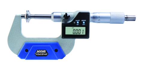 Micrometre - Micrometru digital cu disc ACCUD 0-25mm, rezolutie 0.001mm, arbore nerotativ