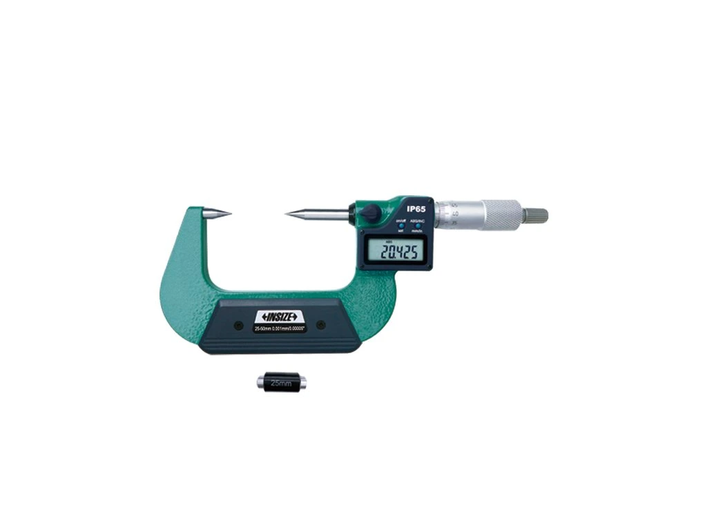 Micrometre cu varfuri ascutite - Micrometru digital cu varfuri ascutite 30° INSIZE 25-50 mm, rezolutie 0,001 mm, tip A