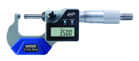 Micrometre - Micrometru digital de masurat grosime perete tevi Accud 0-25mm x 0.001mm cu Certificat de Etalonare