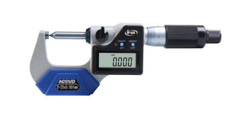 Micrometre - Micrometru digital pentru inaltime sertizare ACCUD 319-001-01, 0-25mm, rezolutie 0.001mm, IP65