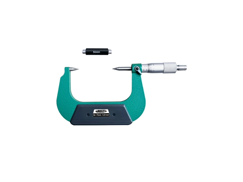 Micrometre cu varfuri ascutite - Micrometru mecanic cu varfuri ascutite 30° INSIZE 50-75 mm, rezolutie 0,01 mm, tip A