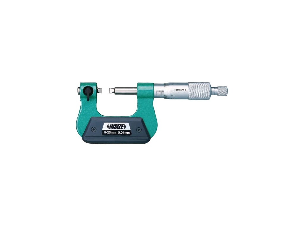 Micrometre pentru filete - Micrometru filete exterioare INSIZE 0-25 mm, rezolutie 0,01 mm, cu arbore fix