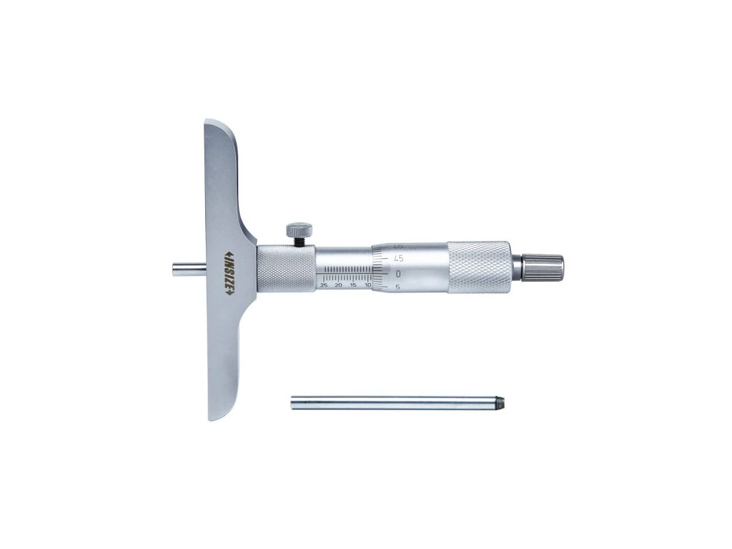 Micrometre de adancime - Micrometru mecanic de adancime INSIZE 0-50mm, rezolutie 0,01mm, talpa 101,5mm, tija plata