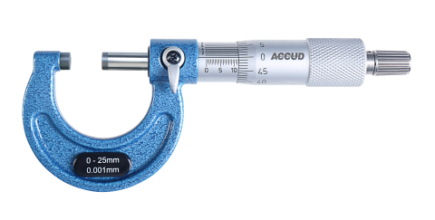 Micrometre mecanice - Micrometru mecanic de exterior ACCUD 75-100mm x 0.001mm x 0.005mm, clichet, carbura