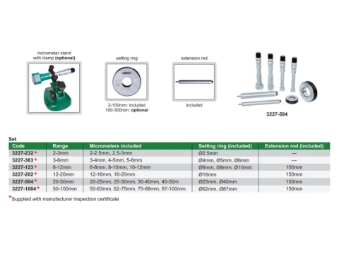 Micrometru mecanic de interior in 2 puncte INSIZE 4-5 mm, rezolutie 0,001mm, tip A [2]