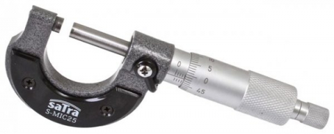 Micrometre mecanice - Micrometru mecanic exterior SATRA 0–25 mm, rezolutie 0,01 mm, suprafete din carbura