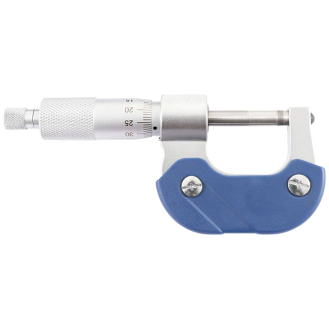 Micrometru mecanic exterior Dasqua 0–25mm, rezolutie 0,01mm, precizie 0,004mm, cadru cromat [2]