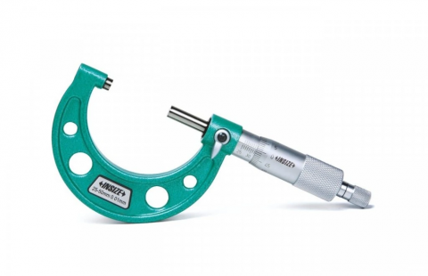 Micrometre mecanice - Micrometru mecanic exterior Insize 25–50mm, rezolutie 0,01mm, precizie +/-2µm, cu clichet