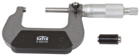 Micrometru mecanic exterior SATRA 25–50 mm, rezolutie 0,01 mm, suprafete din carbura [1]