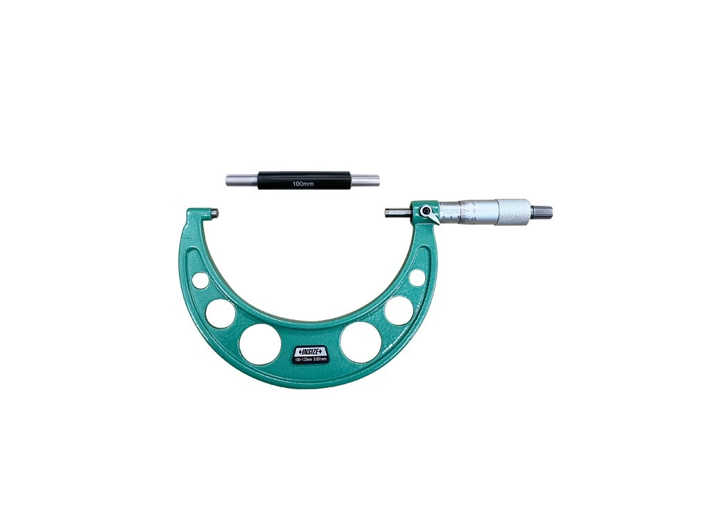Micrometre - Micrometru mecanic INSIZE 100-125 mm, rezolutie 0,001 mm, clichet, carbura
