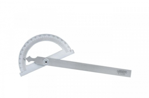 Raportoare - Raportor INSIZE 0–180°, 150x200 mm, otel inoxidabil, precizie +/-0,3°