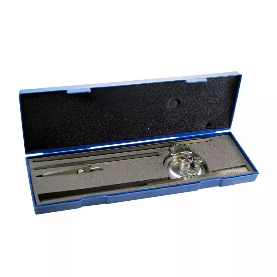 Raportor universal Dasqua 0–360°, cu lupa si nonius, precizie +/-5', reglaj fin [5]