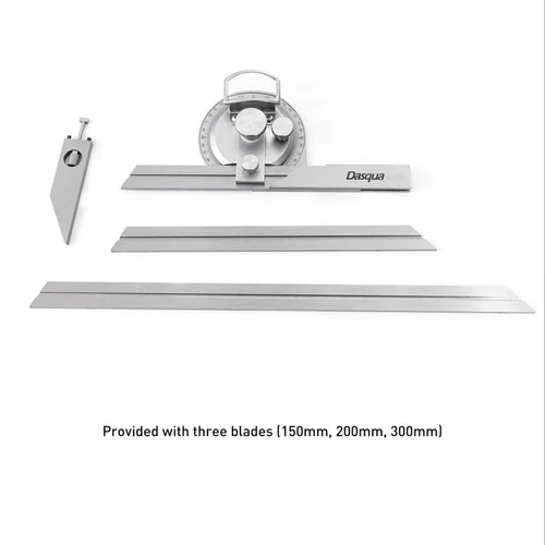 Raportor universal Dasqua 0–360°, cu lupa si nonius, precizie +/-5', reglaj fin [3]