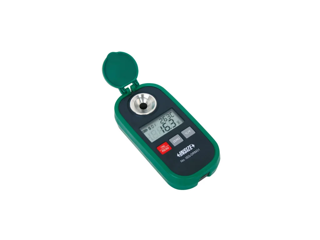 Aparate de masura si control - Refractometru digital INSIZE ISQ-DRM31, interval 0-50% Brix 1.3330-1.4200 RI, rezolutie 0.1%, masurare rapida emulsii de racire, zahar si sucuri