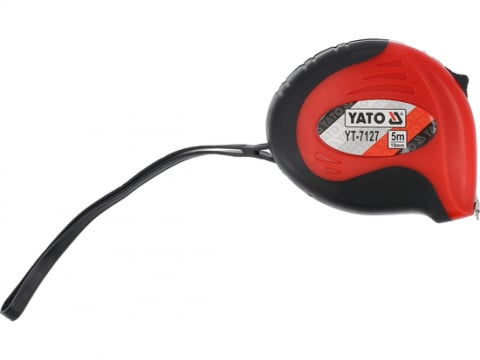 Ruleta cu banda de otel 5mx19mm, precizie II, bimaterial, carlig magnetic [1]