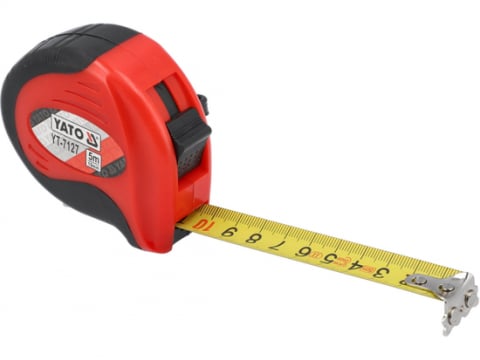 Ruleta cu banda de otel 5mx19mm, precizie II, bimaterial, carlig magnetic [2]