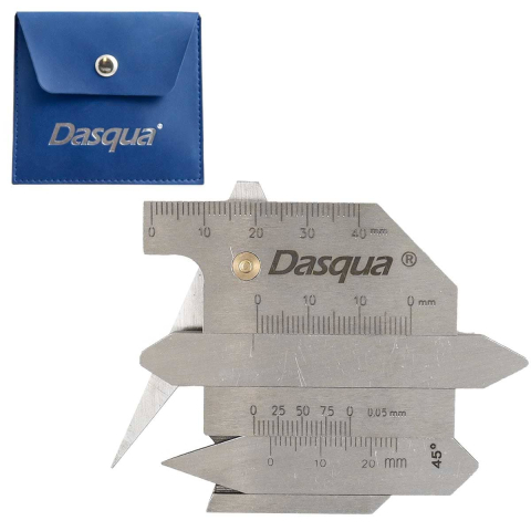 Calibre sudura - Calibru pentru sudura Dasqua multicontrol, cu sina tip coada de randunica, 62x77mm