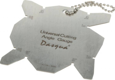 Calibre sudura - Calibru universal pentru verificarea burghielor Dasqua 60°–160°, grosime 1,0mm, precizie +/-0.5° inox