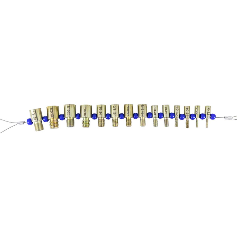 Set 26 piese pentru verificare filet metric M4–M12 si inch 6–20 Dasqua, suruburi si piulite, otel zincat [5]